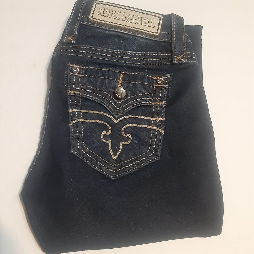Rock Revival Women's Alivia Skinny Embellished Jeans Size 26